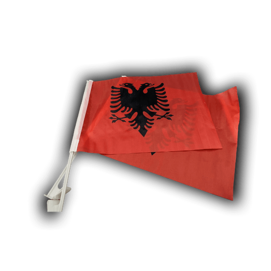 Made in Albania Flagge Albanische Autofahnen (2er-Set, 30x40 cm)