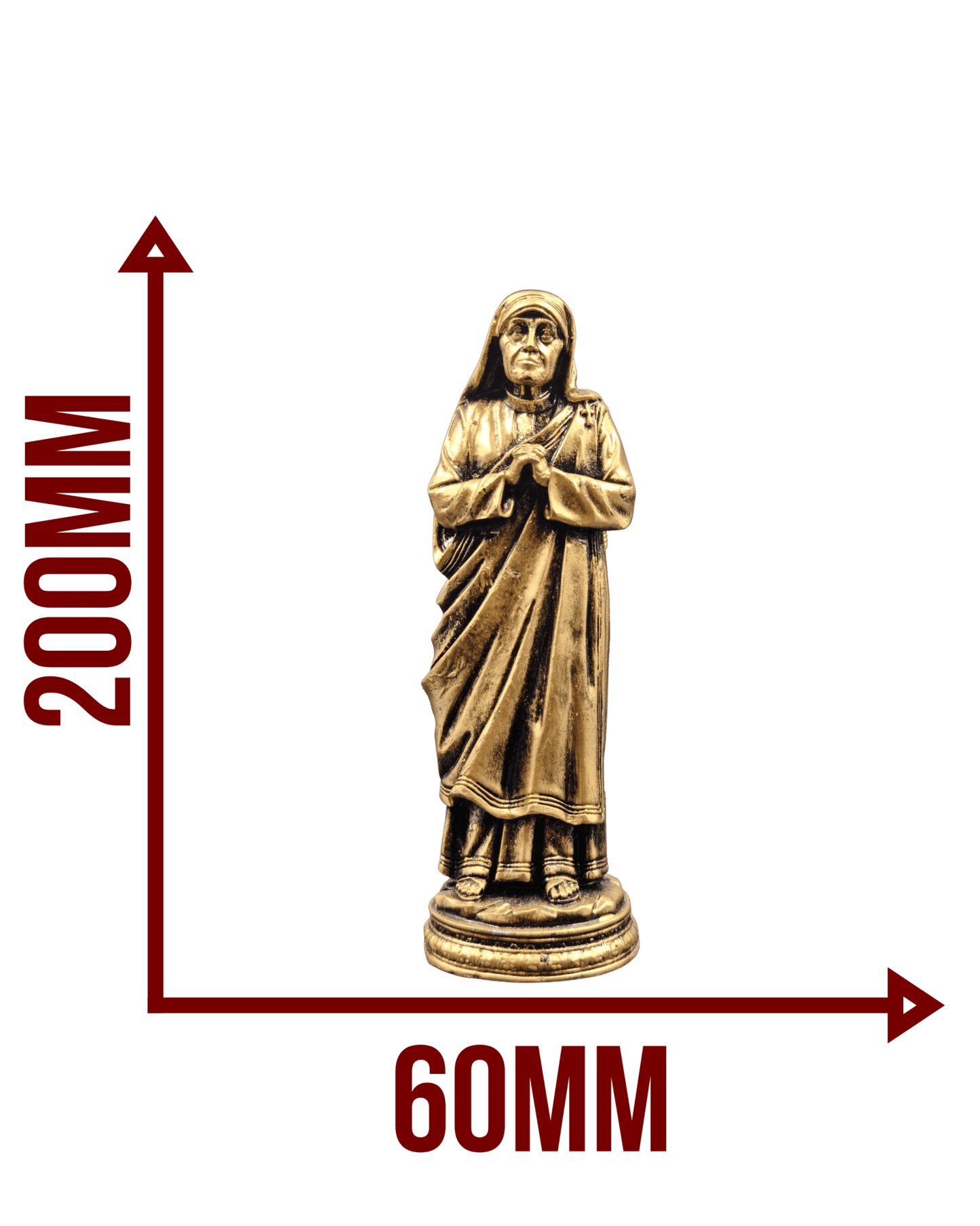 Mutter Teresa Statue – Gold - Albanien Shop