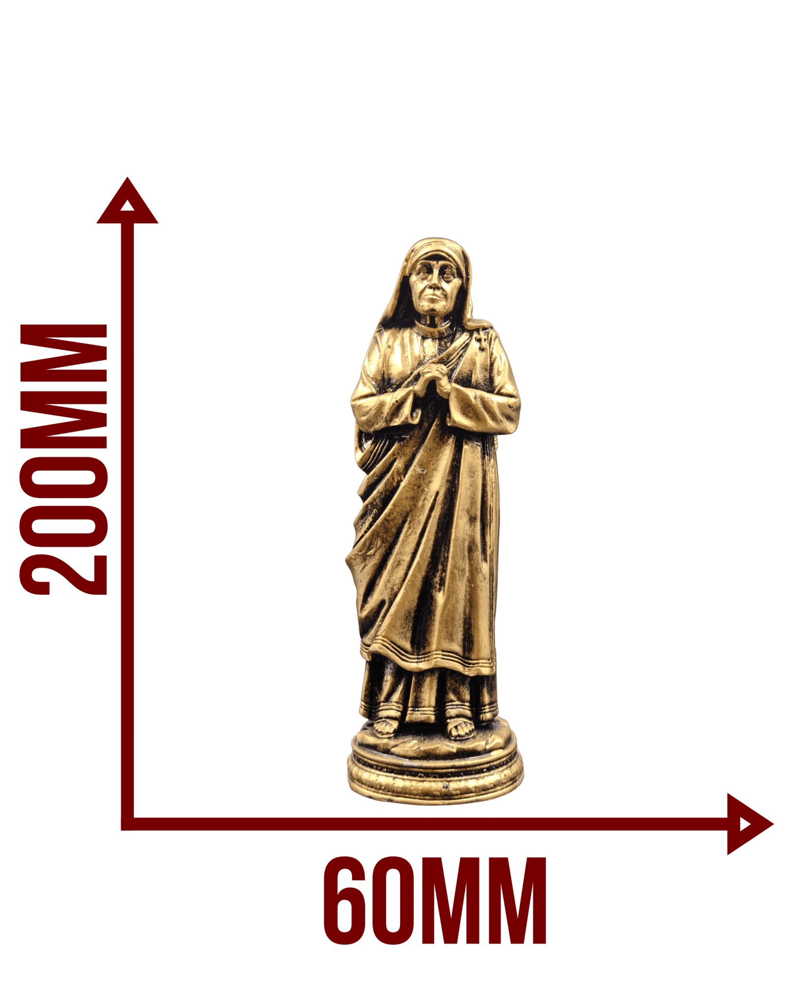 Mutter Teresa Statue – Gold - Albanien Shop