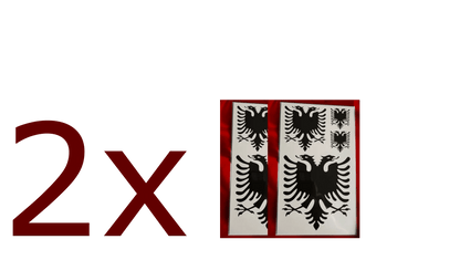 SCHWARZ Temporäres Wassertattoo Albanien (Verschiedene Größen verfügbar) - Albanien Shop