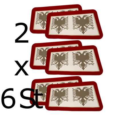 SCHWARZ Temporäres Wassertattoo Albanien (Verschiedene Größen verfügbar) - Albanien Shop