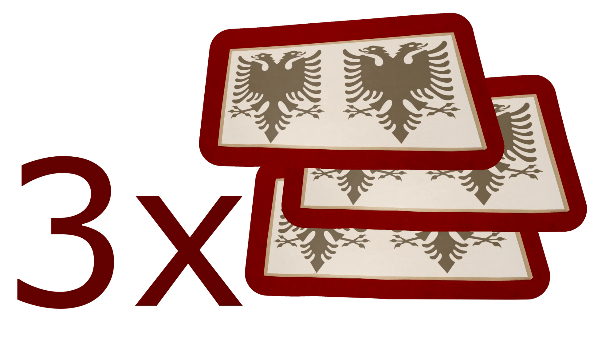 SCHWARZ Temporäres Wassertattoo Albanien (Verschiedene Größen verfügbar) - Albanien Shop