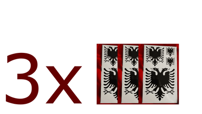 SCHWARZ Temporäres Wassertattoo Albanien (Verschiedene Größen verfügbar) - Albanien Shop