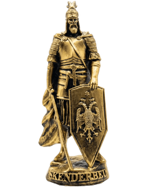 Skanderbeg Statue Gold (25 cm) - Gjergj Kastrioti Nationalheld