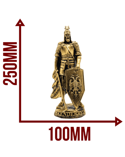 Skanderbeg Statue Gold (25 cm) - Gjergj Kastrioti Nationalheld - Albanien Shop