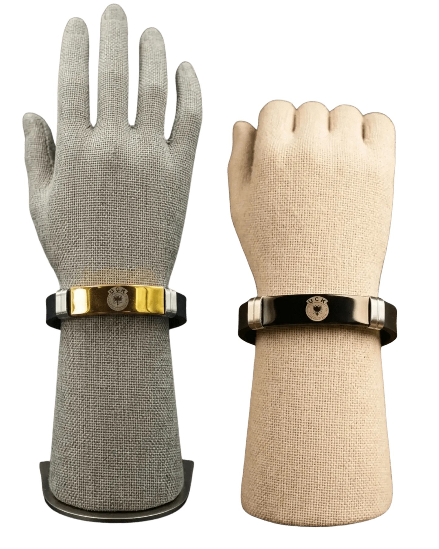 UCK Armband mit Doppeladler Emblem – Kosovo Schmuckarmband | Schwarz & Goldfarben - Albanien Shop