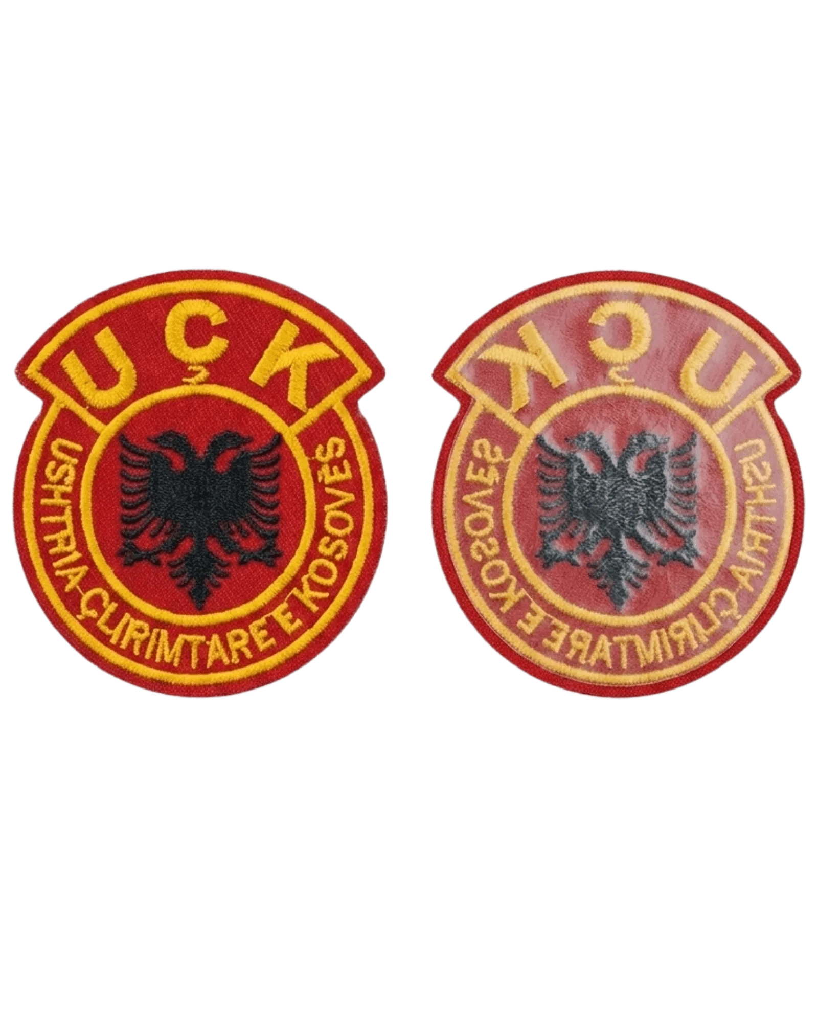 UCK Aufbuegel - Patch mit Doppeladler – Gestickter Aufnaeheer Kosovo | Rund & Wappen - Albanien Shop