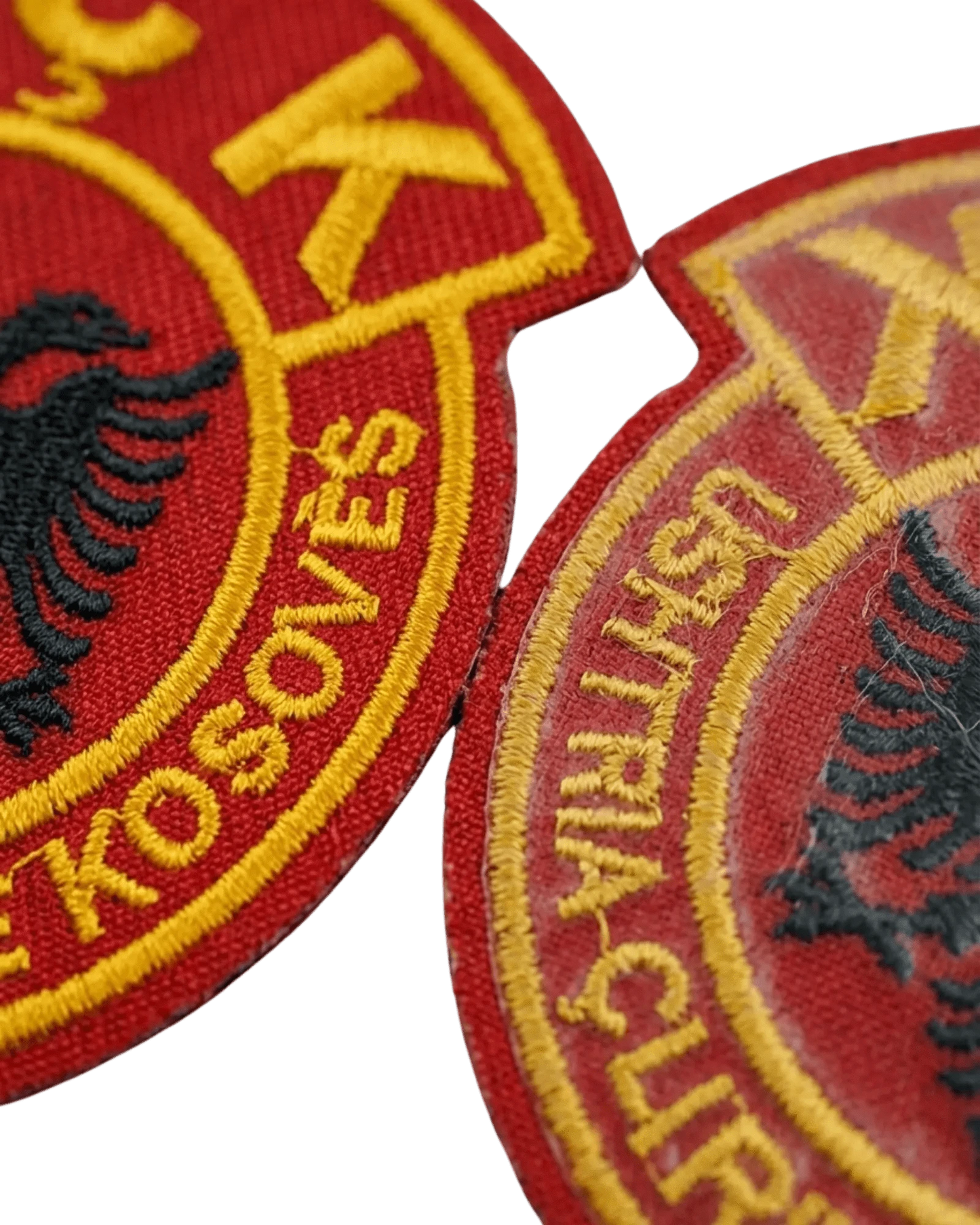 UCK Aufbuegel - Patch mit Doppeladler – Gestickter Aufnaeheer Kosovo | Rund & Wappen - Albanien Shop