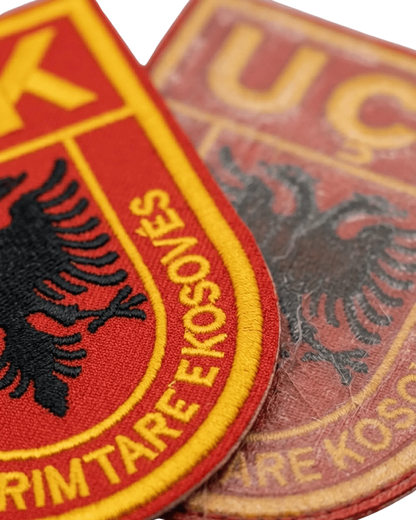 UCK Aufbuegel - Patch mit Doppeladler – Gestickter Aufnaeheer Kosovo | Rund & Wappen - Albanien Shop