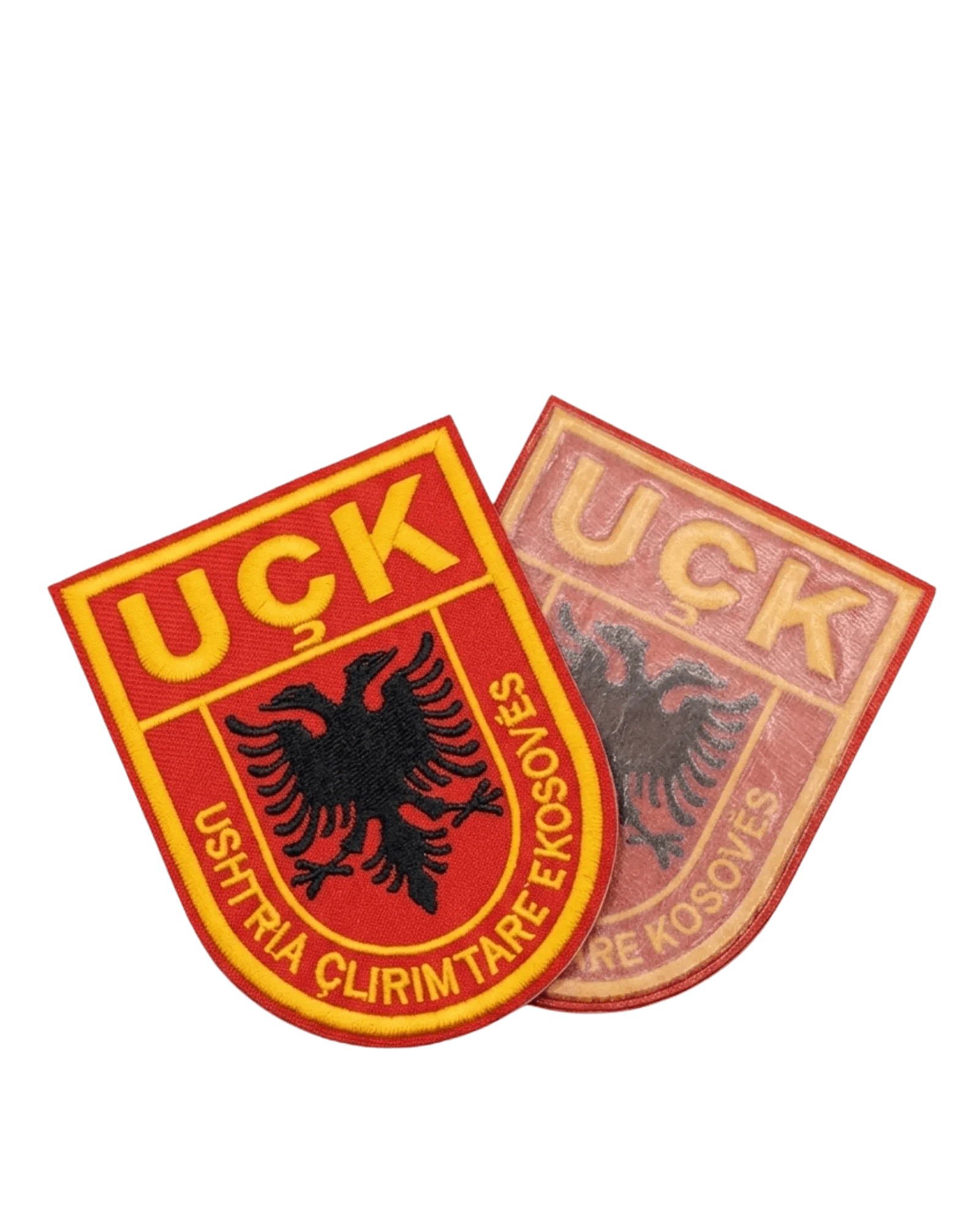UCK Aufbuegel - Patch mit Doppeladler – Gestickter Aufnaeheer Kosovo | Rund & Wappen - Albanien Shop