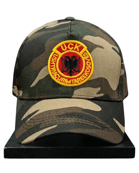 UCK Camouflage Kappe mit Doppeladler Patch – Ushtria Clirimtare e Kosoves - Albanien Shop