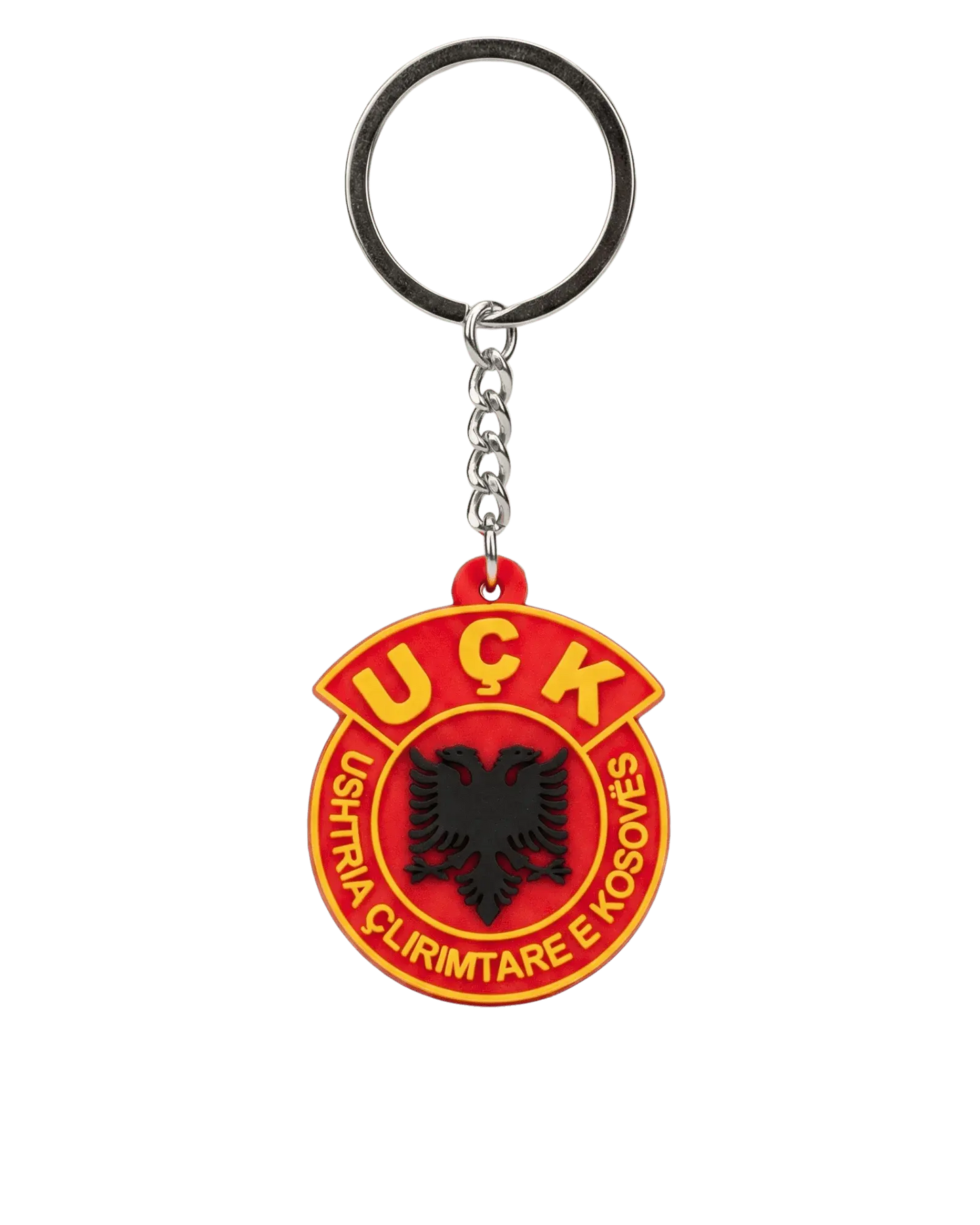 UÇK Gummi Schlüsselanhänger Soft PVC Anhänger mit UÇK Wappen in 3D Optik