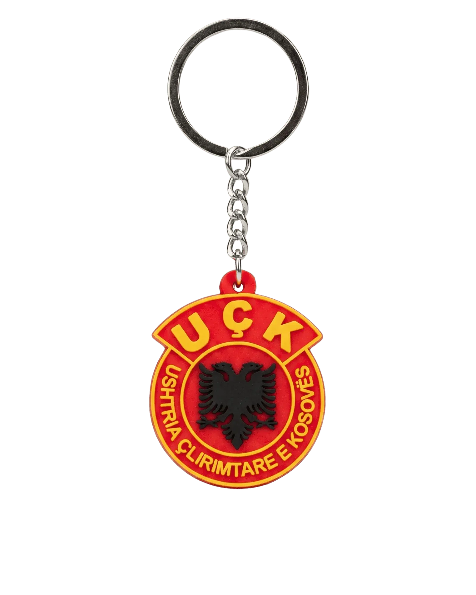 UÇK Gummi Schlüsselanhänger Soft PVC Anhänger mit UÇK Wappen in 3D Optik